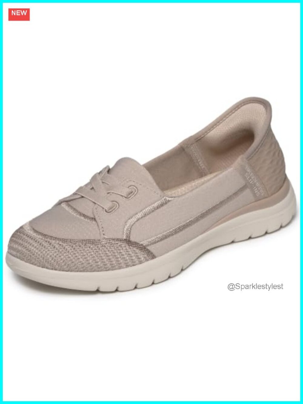 Womens Slip On Sneakers Mesh Bungee Lace Memory Foam Comfort Loafers